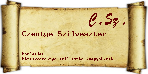 Czentye Szilveszter névjegykártya