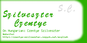 szilveszter czentye business card